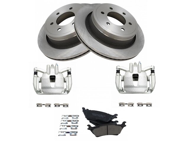 Rear Brake Pad Rotor and Caliper Set F468WN for F150 2012 2013 2014